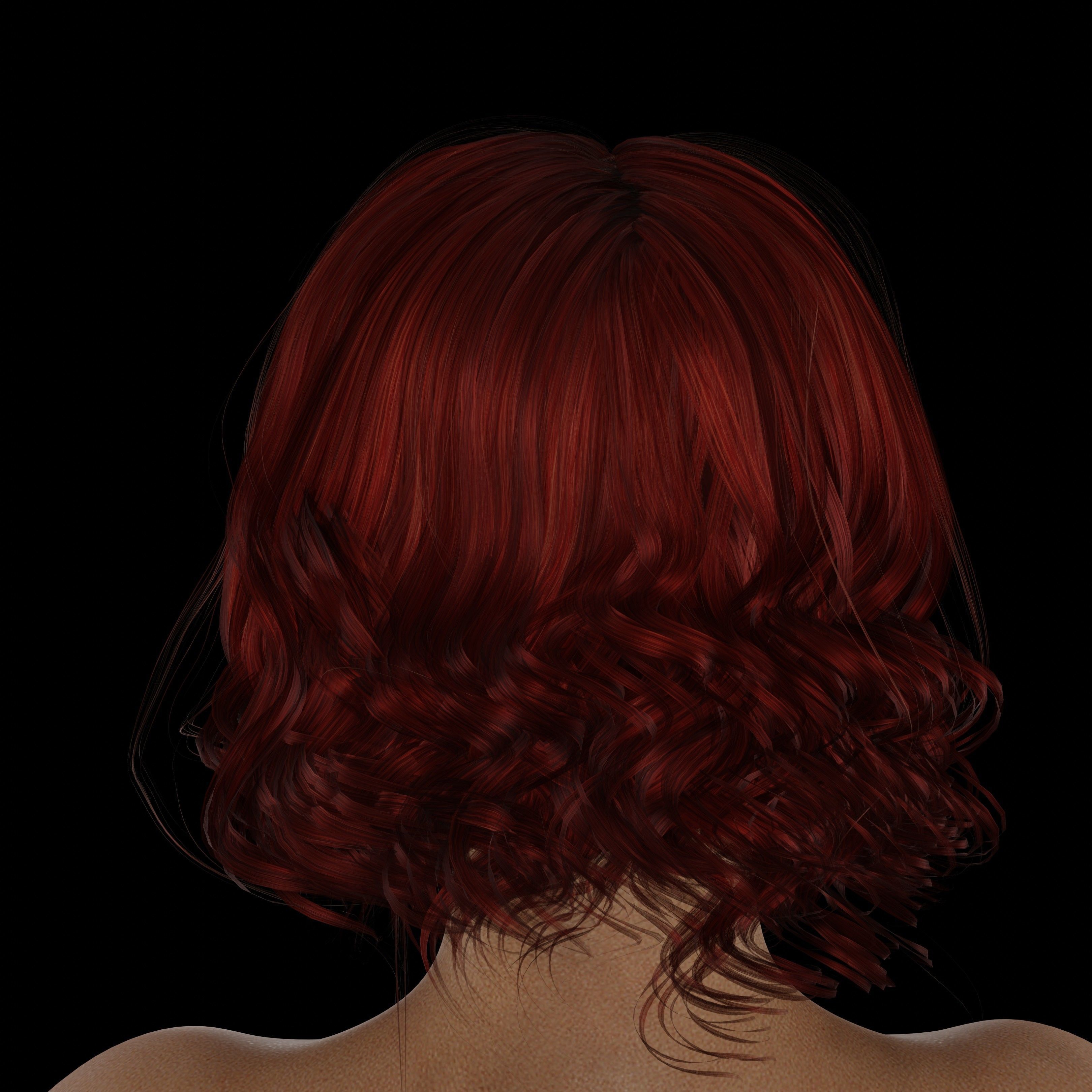 Scarlett Johansson Low-poly 3D model_5