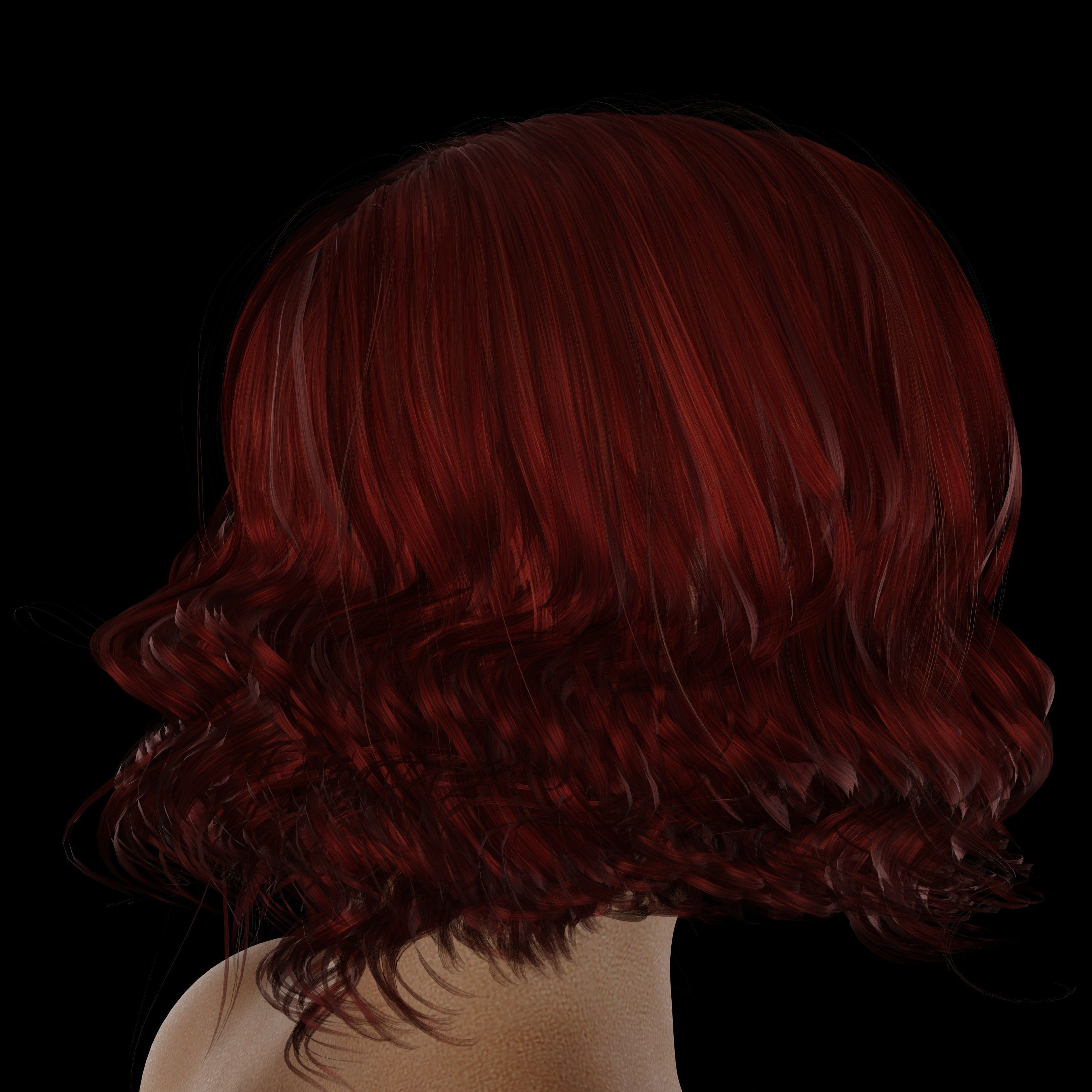 Scarlett Johansson Low-poly 3D model_4