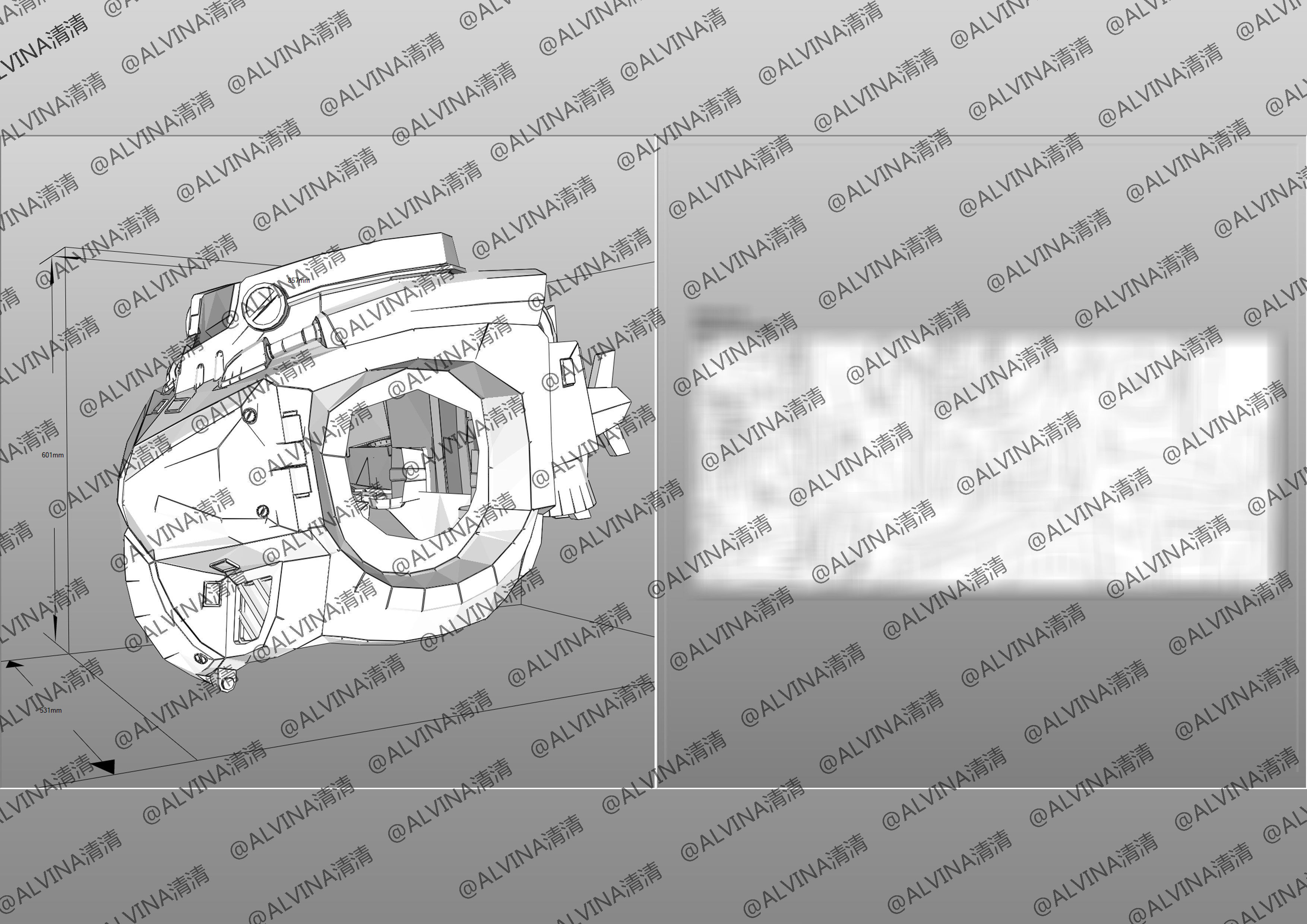 MFS-3 Mecha Godzilla Armor - DIY Cosplay Pepakura Foam Template 3D model_17
