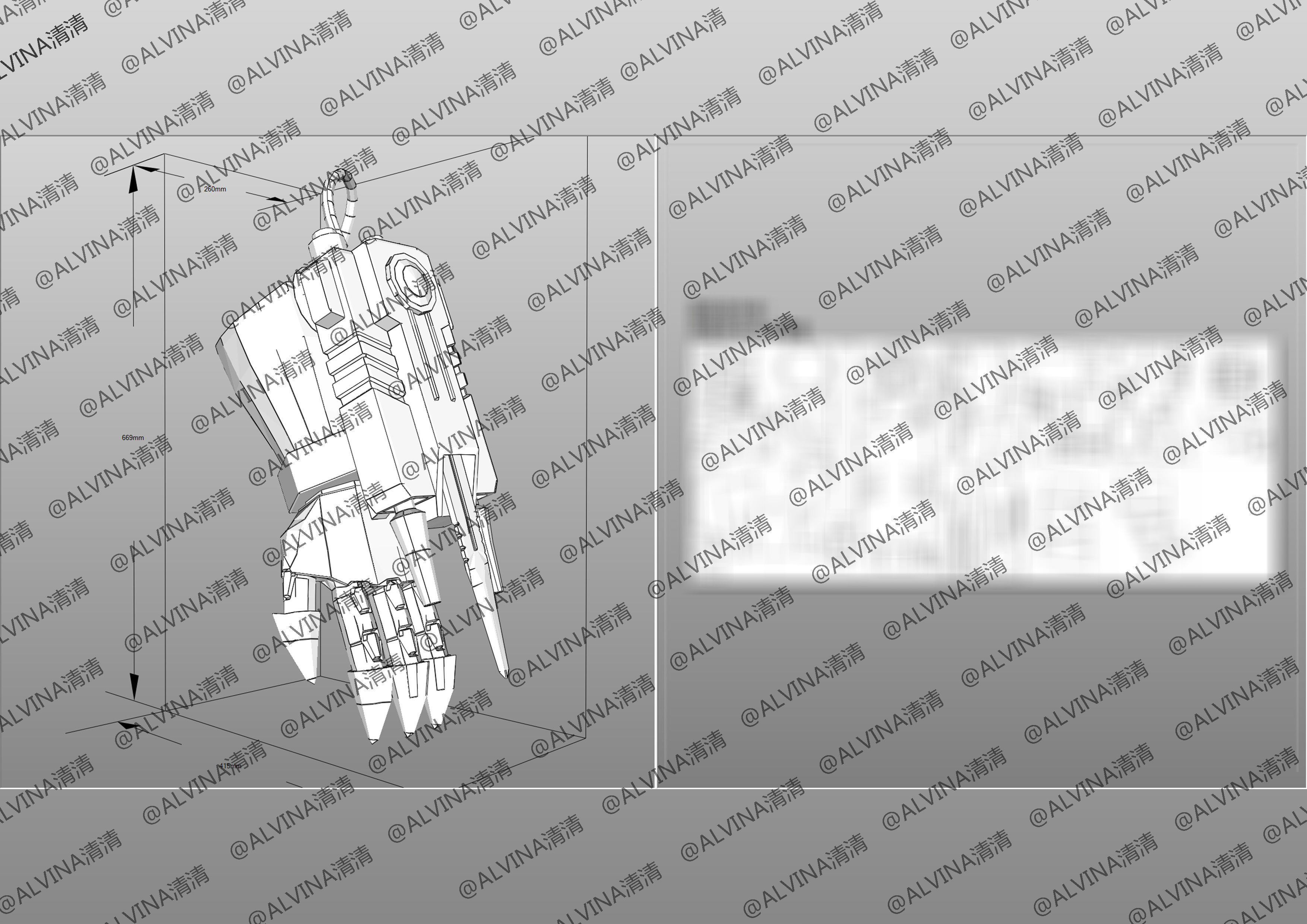 MFS-3 Mecha Godzilla Armor - DIY Cosplay Pepakura Foam Template 3D model_31