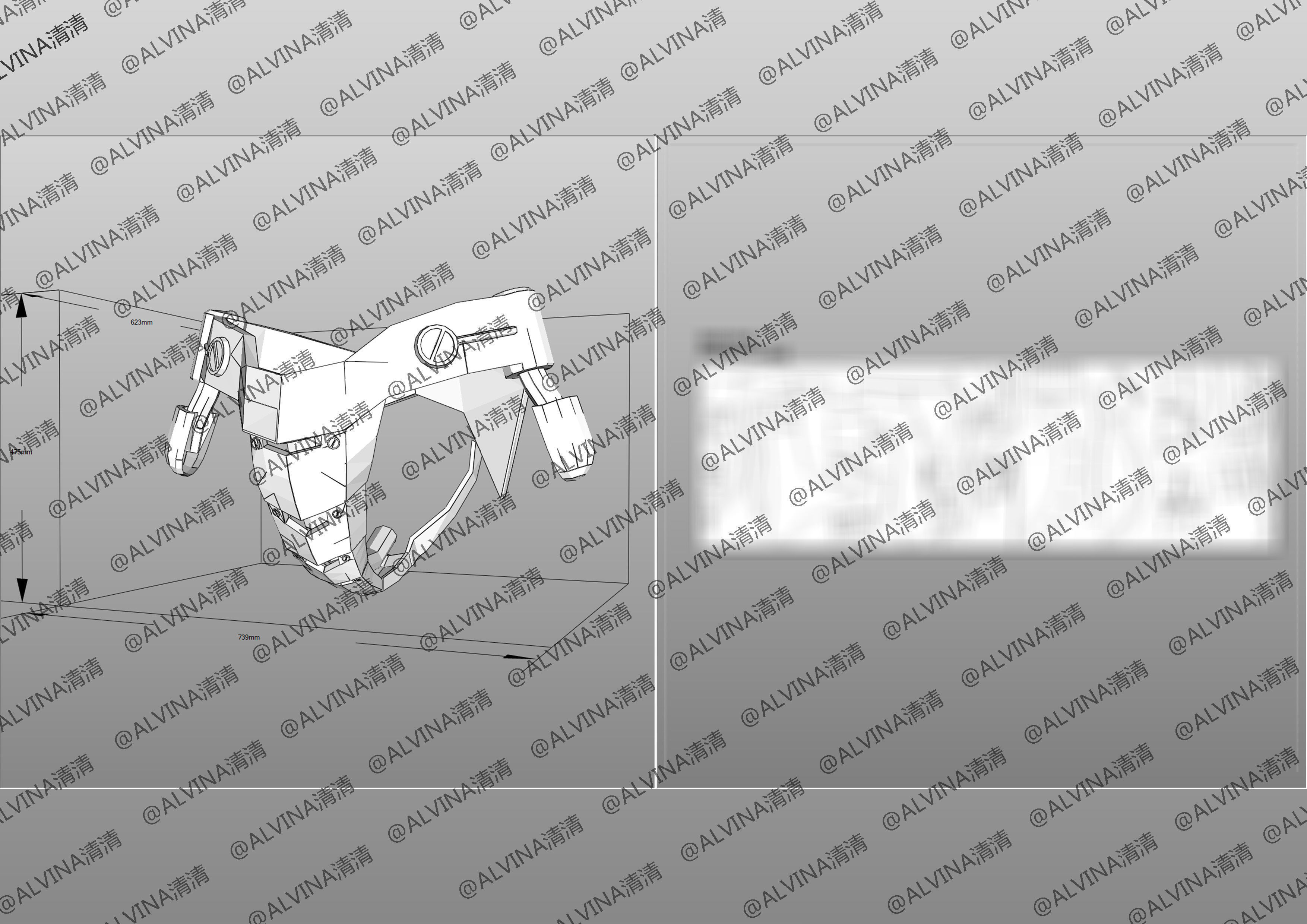 MFS-3 Mecha Godzilla Armor - DIY Cosplay Pepakura Foam Template 3D model_21