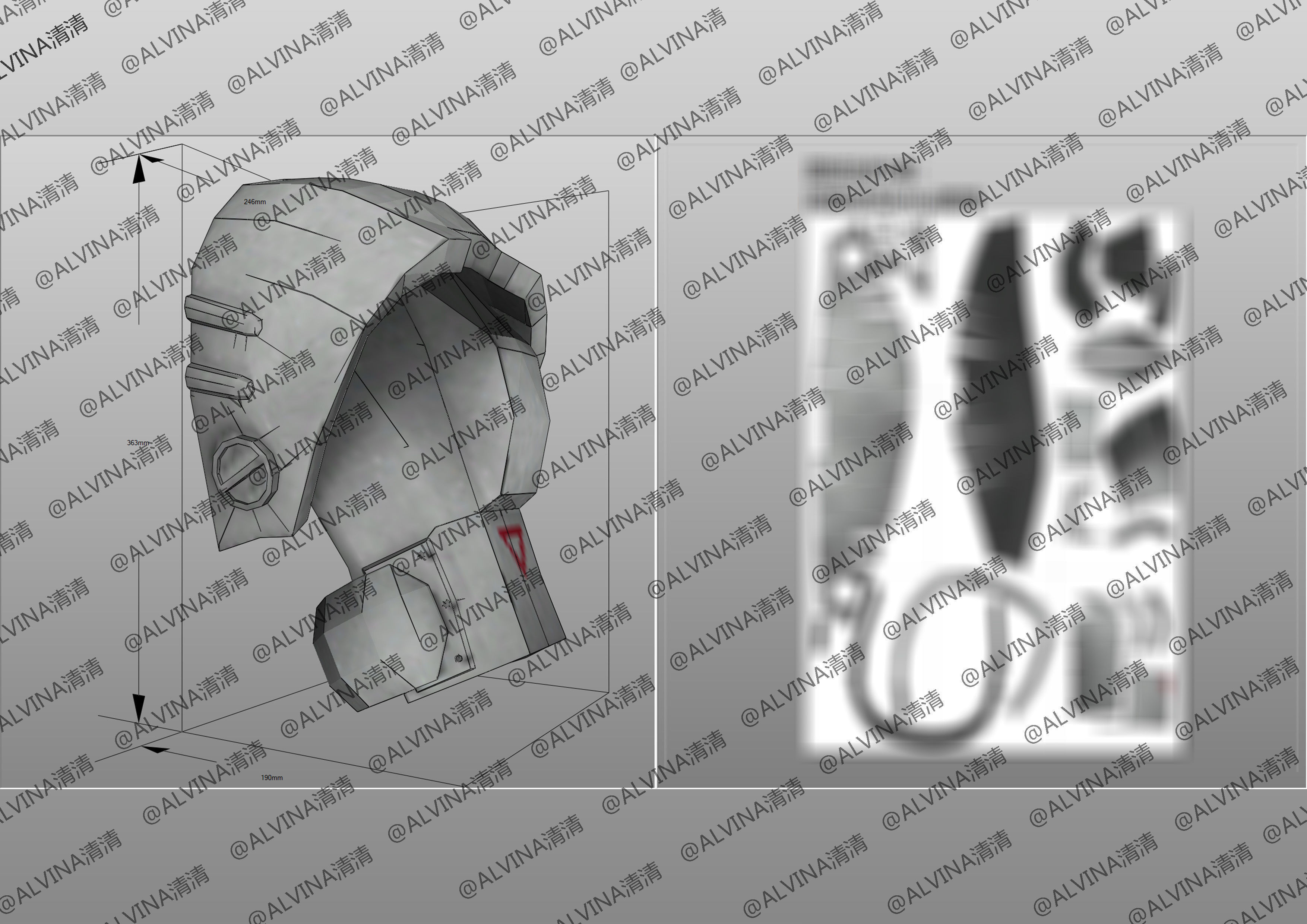 MFS-3 Mecha Godzilla Armor - DIY Cosplay Pepakura Foam Template 3D model_26