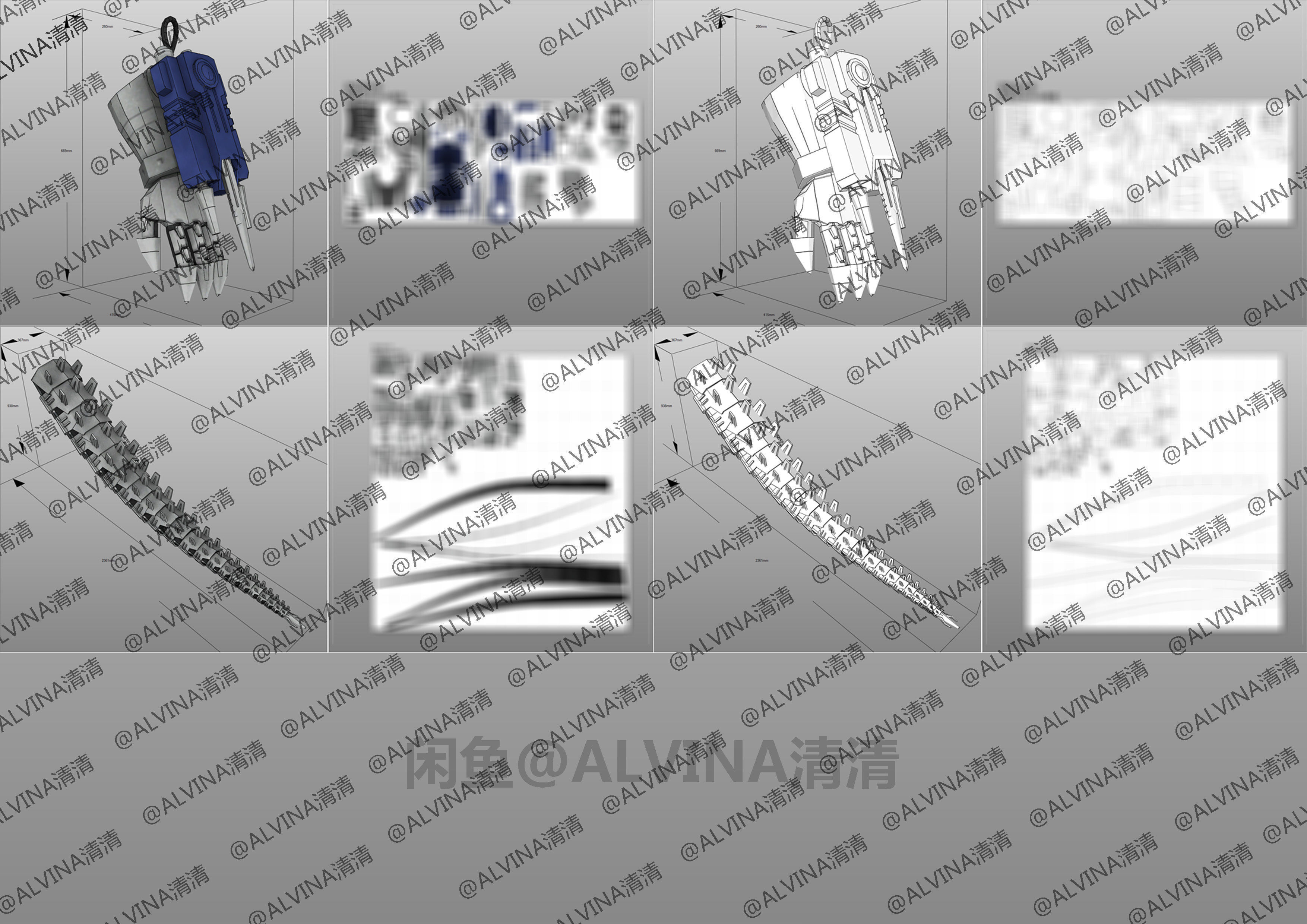 MFS-3 Mecha Godzilla Armor - DIY Cosplay Pepakura Foam Template 3D model_10