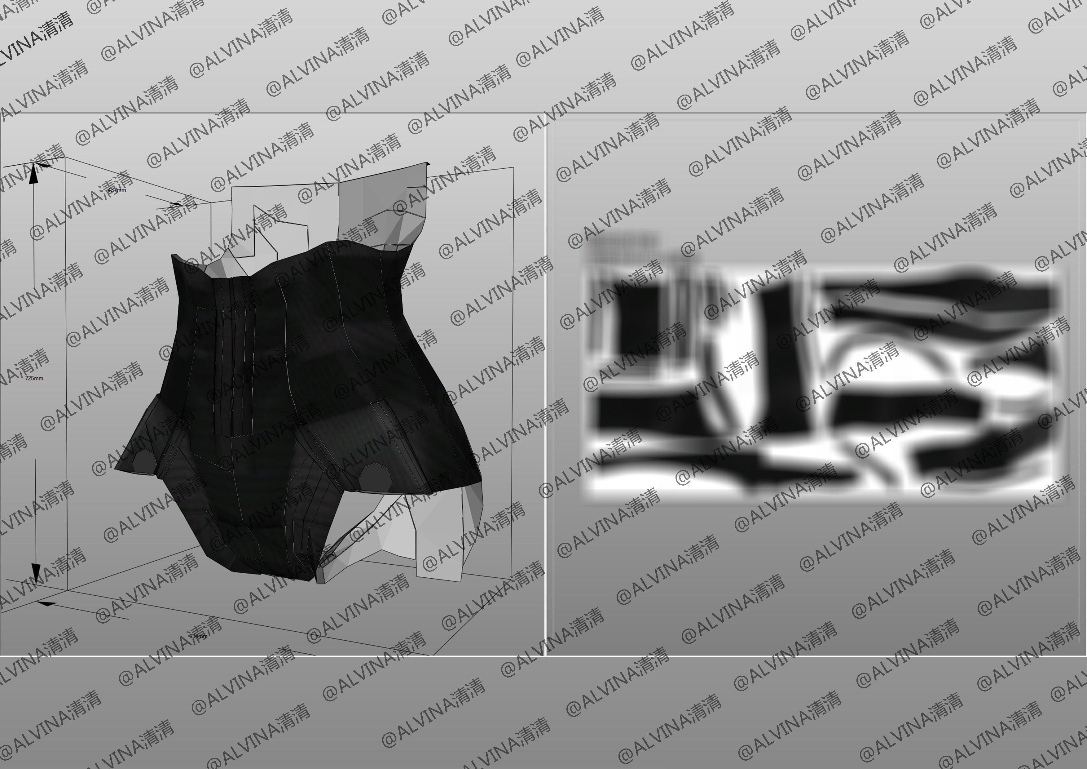 MFS-3 Mecha Godzilla Armor - DIY Cosplay Pepakura Foam Template 3D model_24