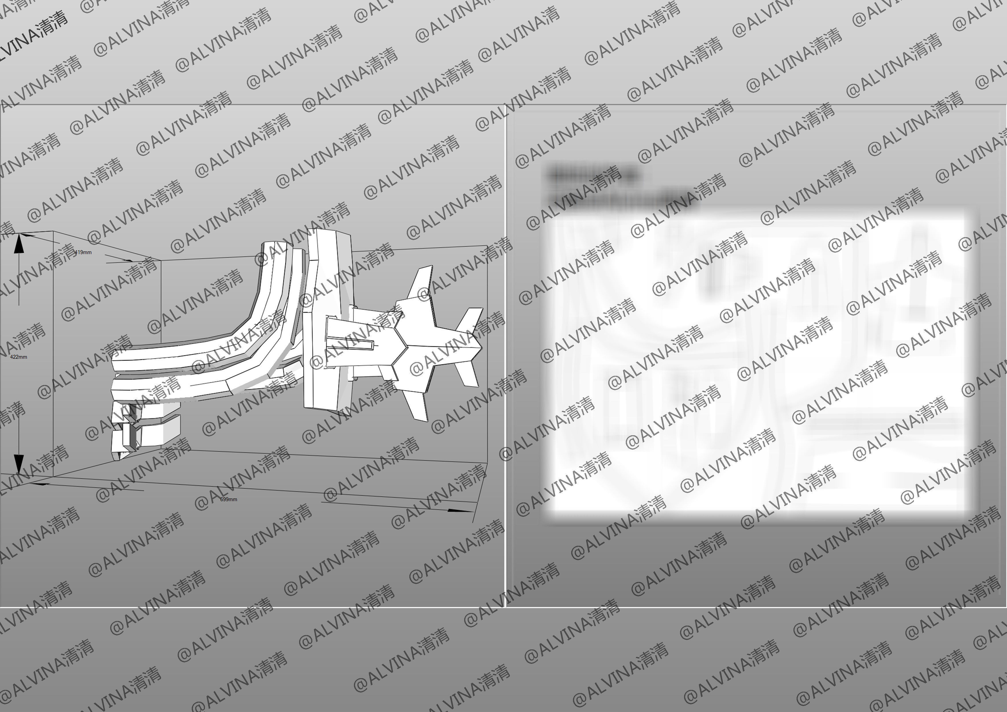 MFS-3 Mecha Godzilla Armor - DIY Cosplay Pepakura Foam Template 3D model_19