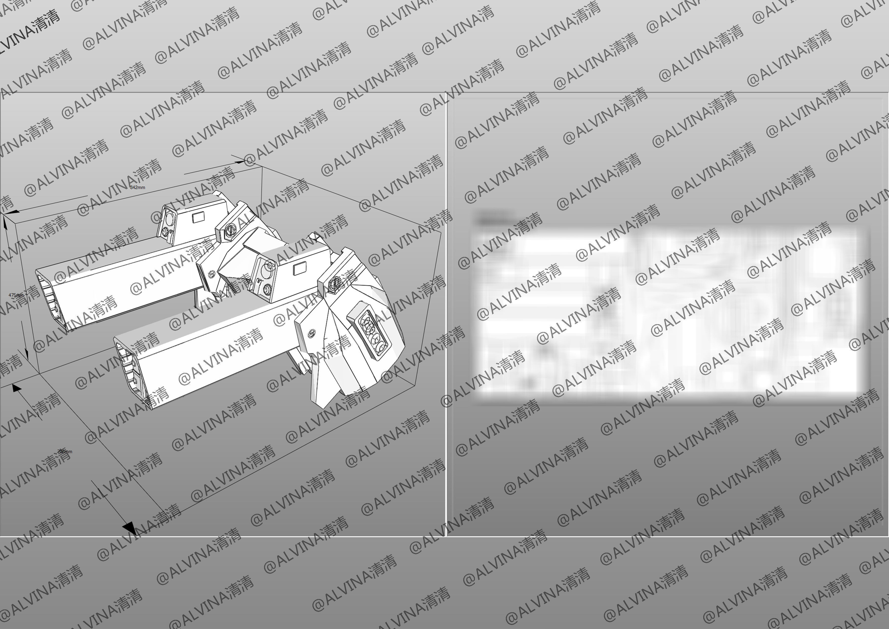 MFS-3 Mecha Godzilla Armor - DIY Cosplay Pepakura Foam Template 3D model_23