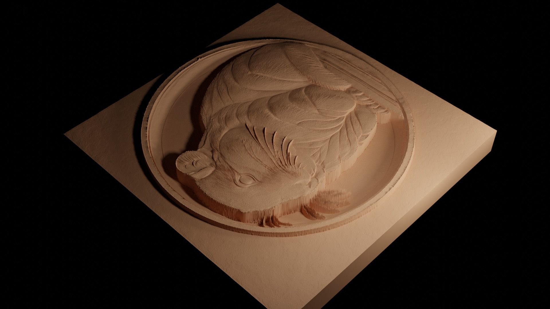 Lemming CNC 3d Print High Relief Sand Casting 3D print model_4