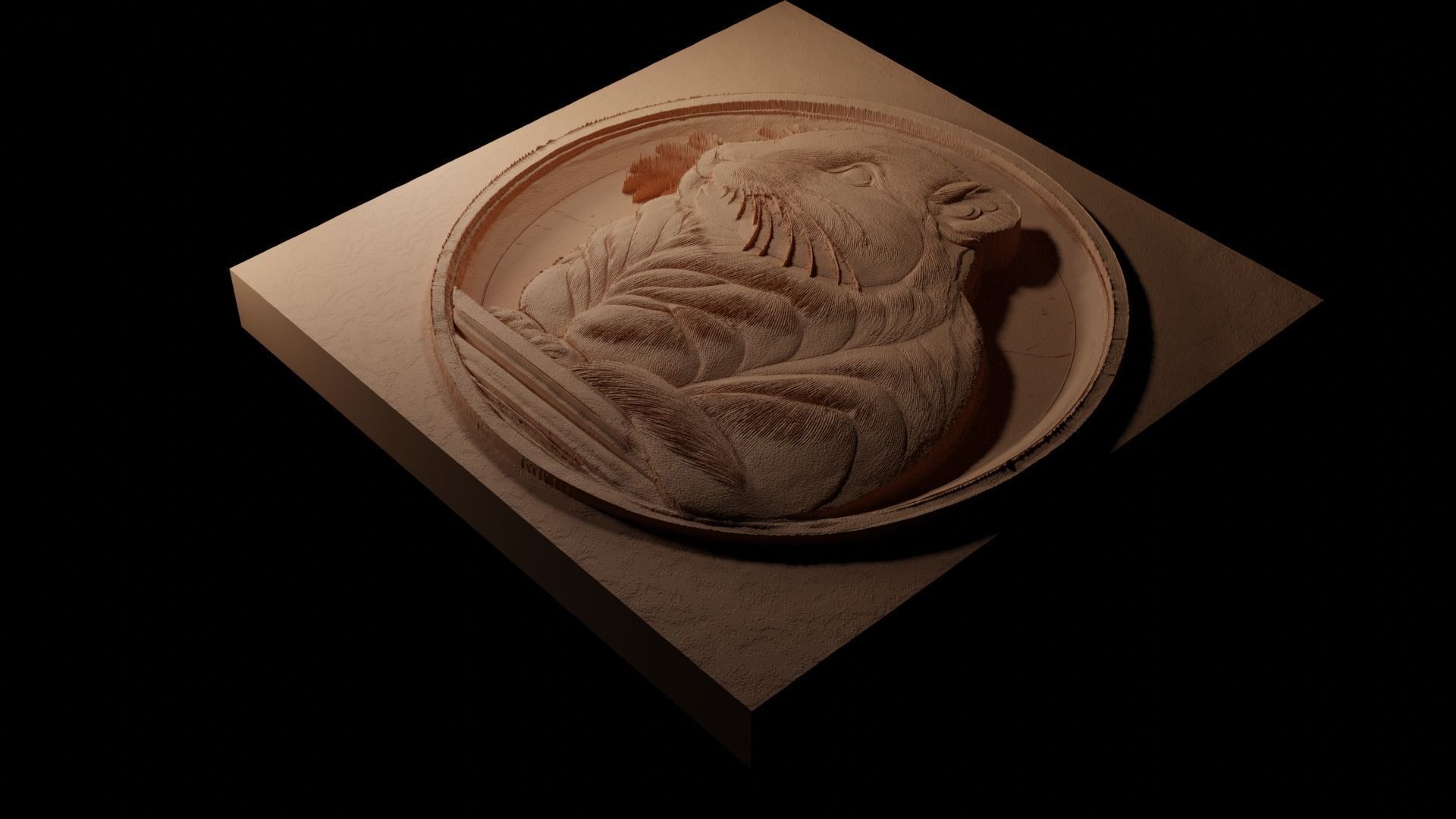 Lemming CNC 3d Print High Relief Sand Casting 3D print model_1