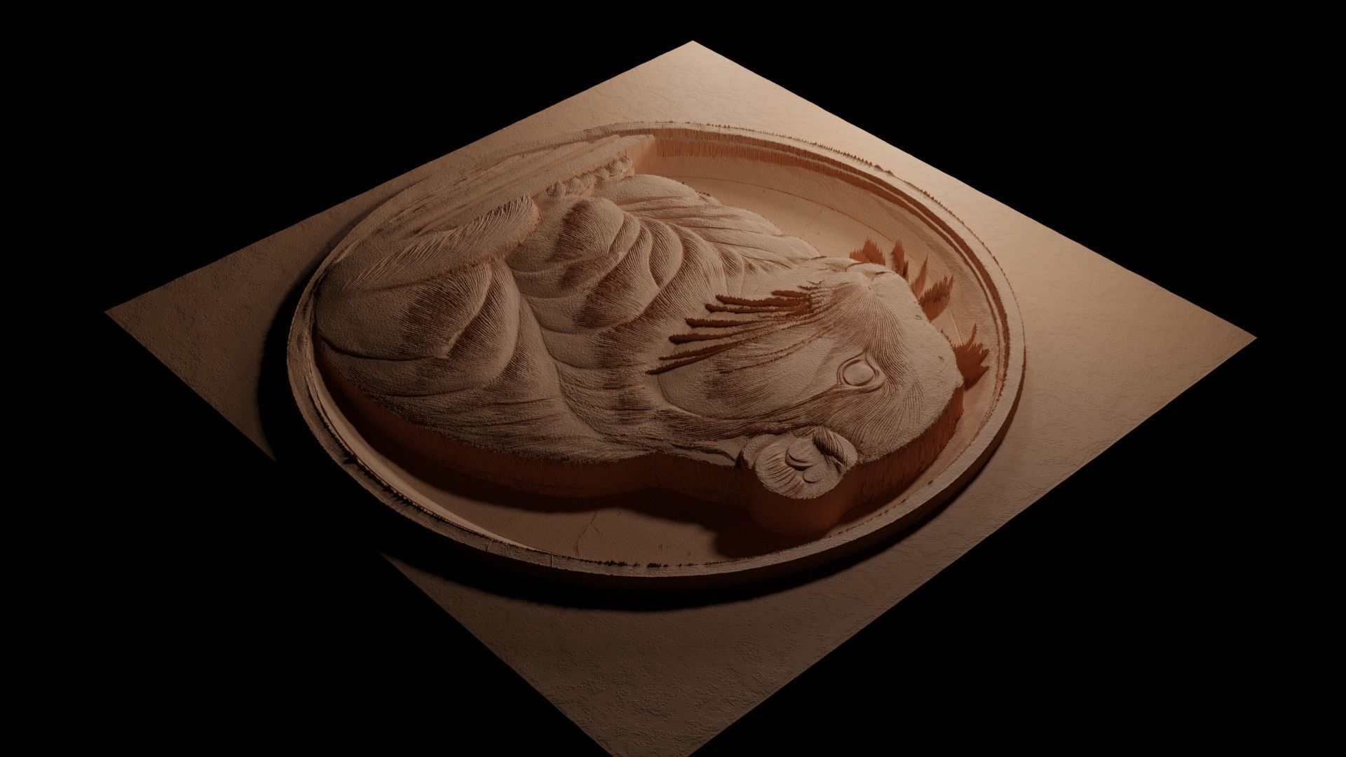 Lemming CNC 3d Print High Relief Sand Casting 3D print model_3