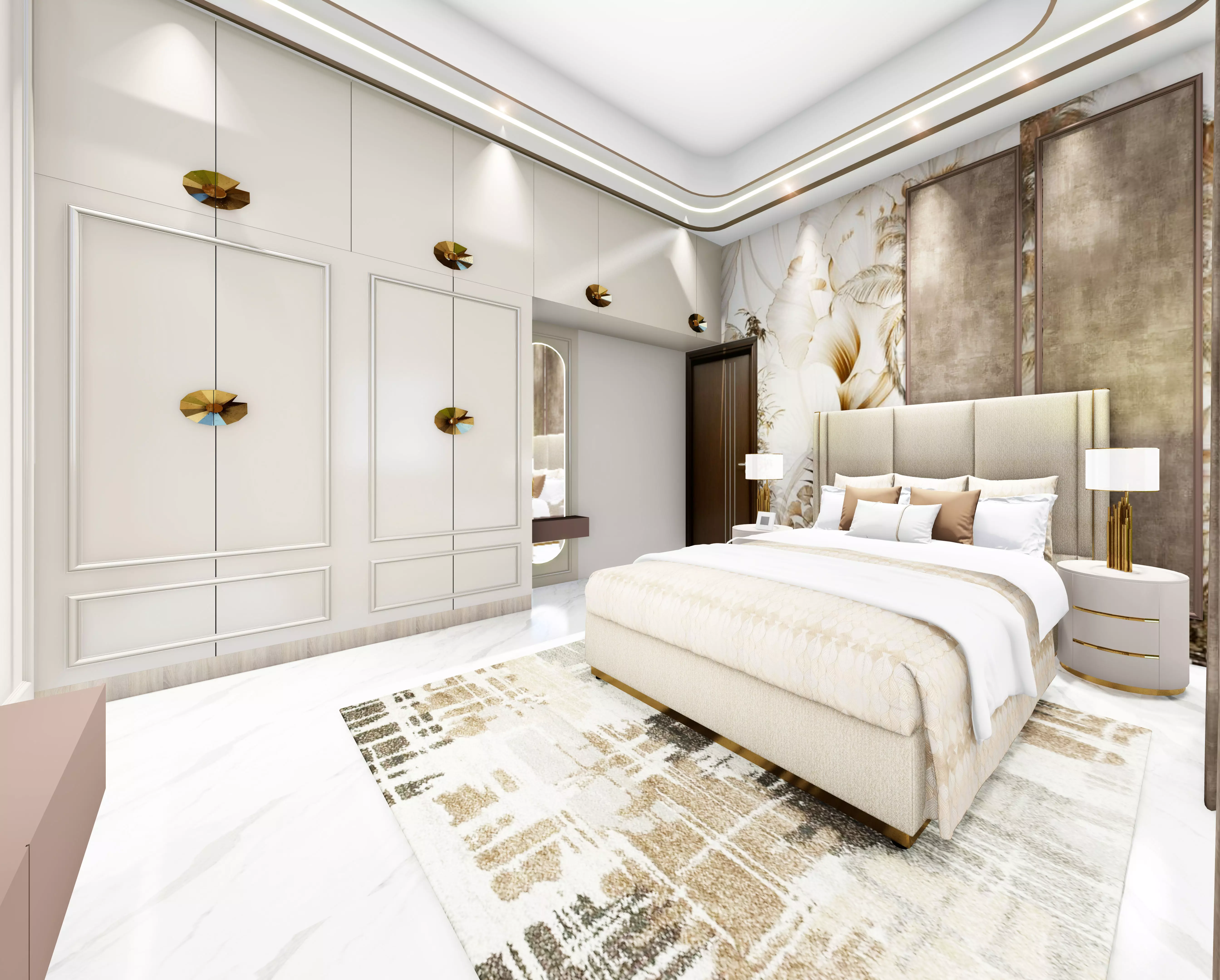 luxury bedroom Free 3D model