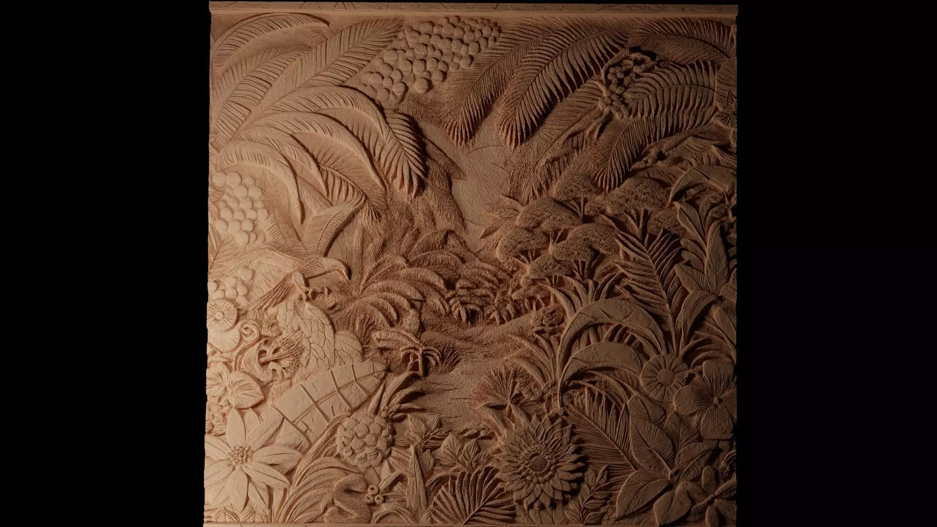 Jungle CNC 3d Print High Relief Sand Casting 3D print model_0