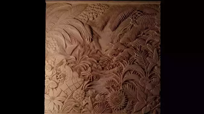 Jungle CNC 3d Print High Relief Sand Casting 3D print model
