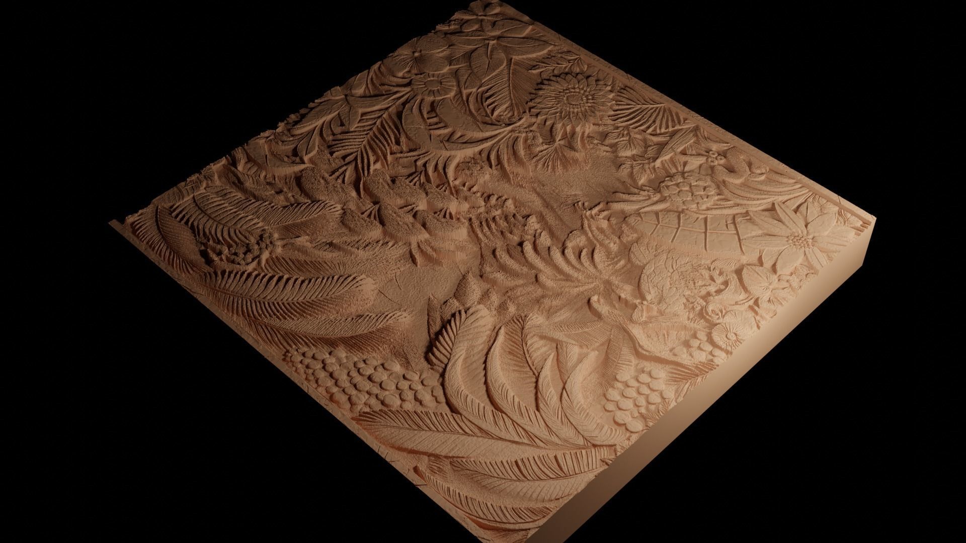 Jungle CNC 3d Print High Relief Sand Casting 3D print model_4
