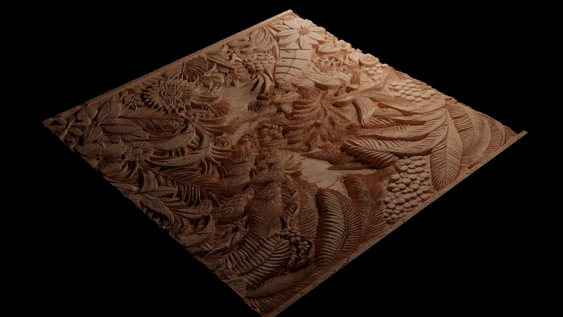 Jungle CNC 3d Print High Relief Sand Casting 3D print model_3