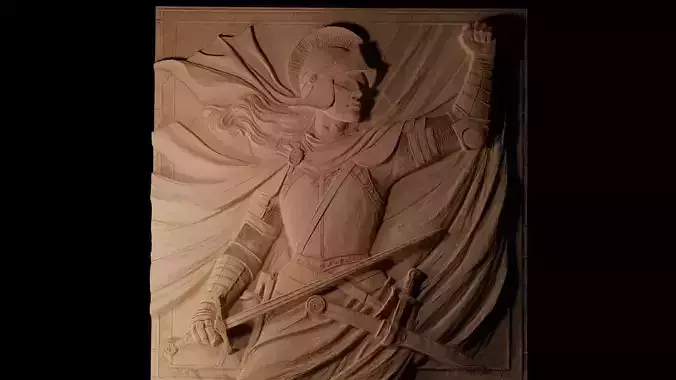 Joan of Arc CNC 3d Print High Relief Sand Casting