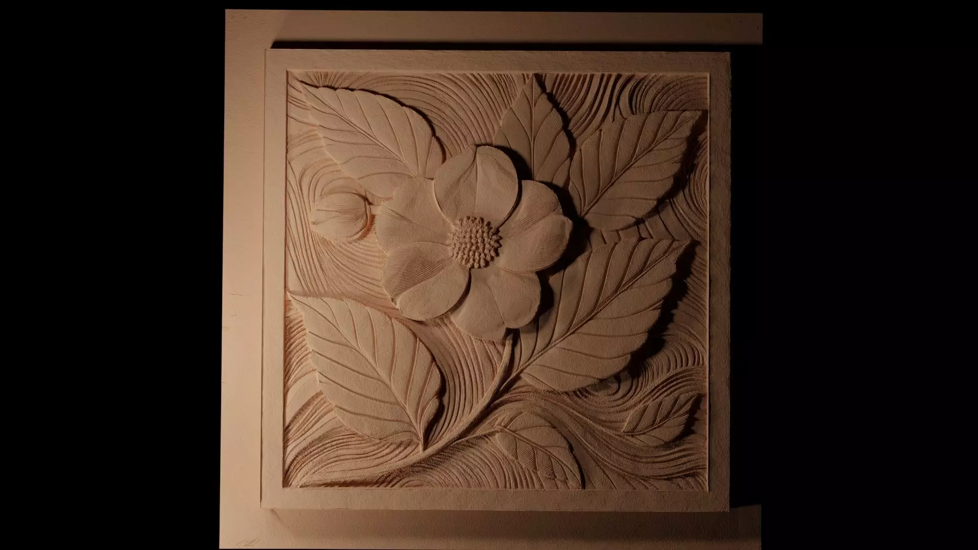 Jasmine CNC 3d Print High Relief Sand Casting 3D print model_0