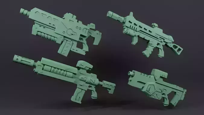 Combat Rifle Pack For Miniatures