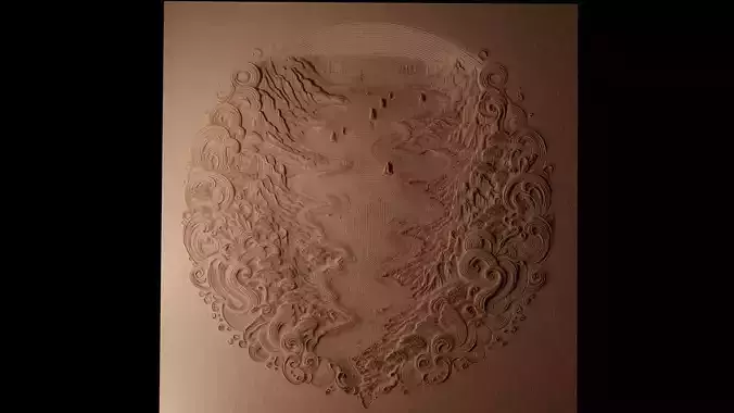 Isthmus CNC 3d Print High Relief Sand Casting 3D print model