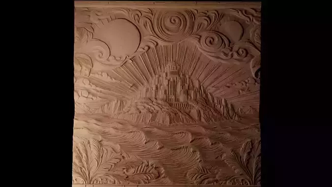 Island CNC 3d Print High Relief Sand Casting