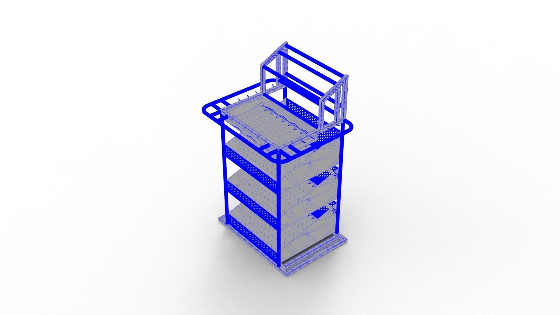 Industrial Tool Rack-Cabinet 3D model_7