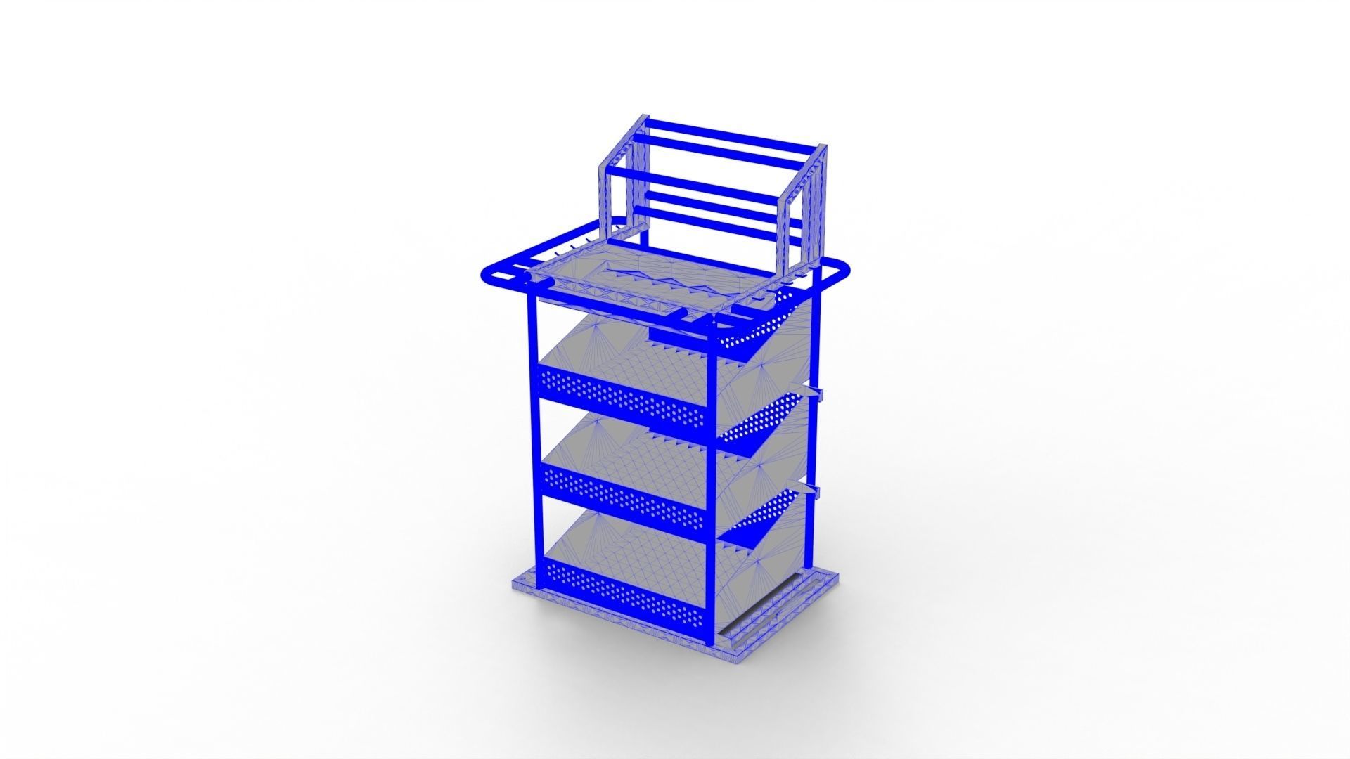 Industrial Tool Rack-Cabinet 3D model_8