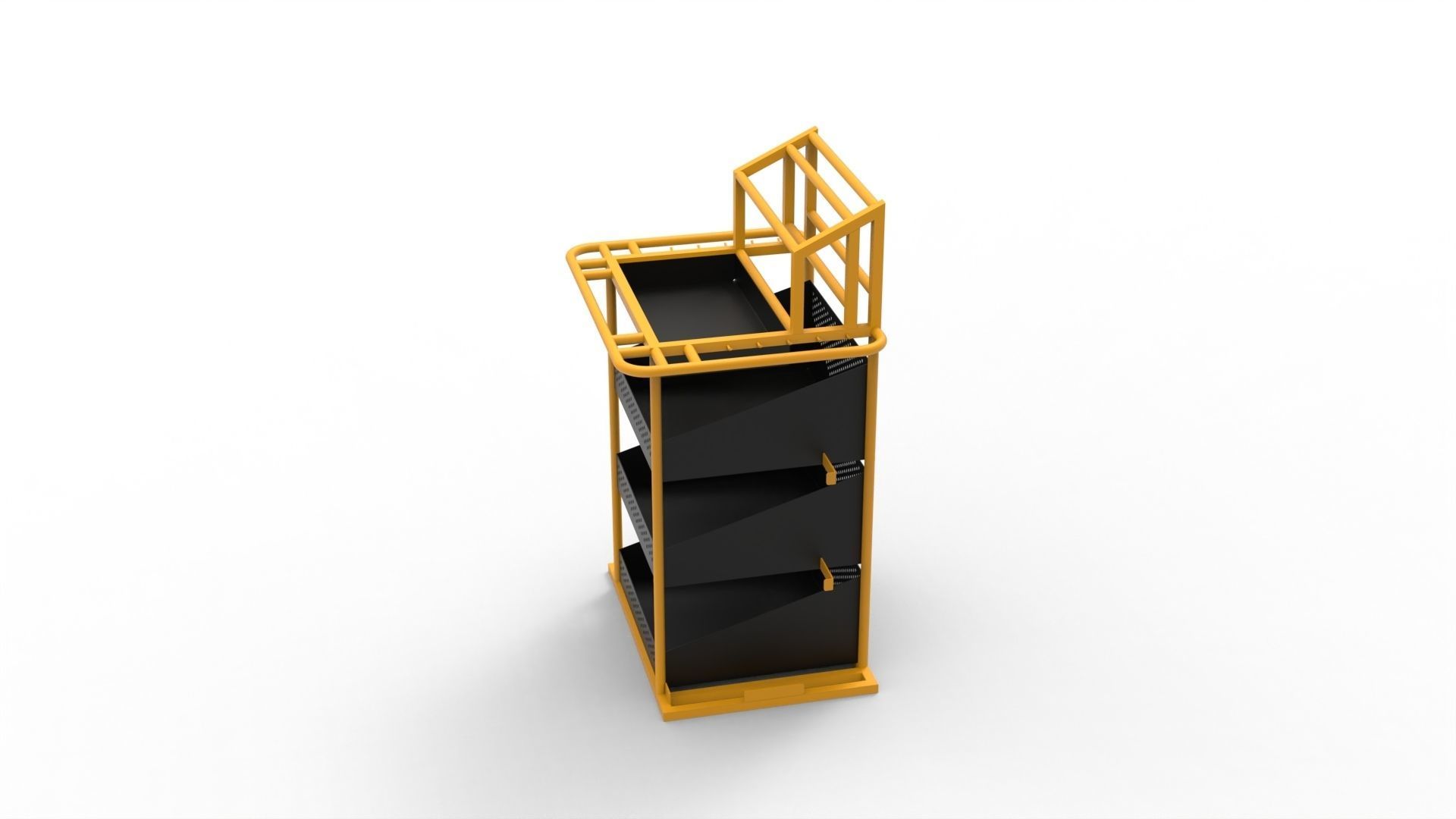 Industrial Tool Rack-Cabinet 3D model_5