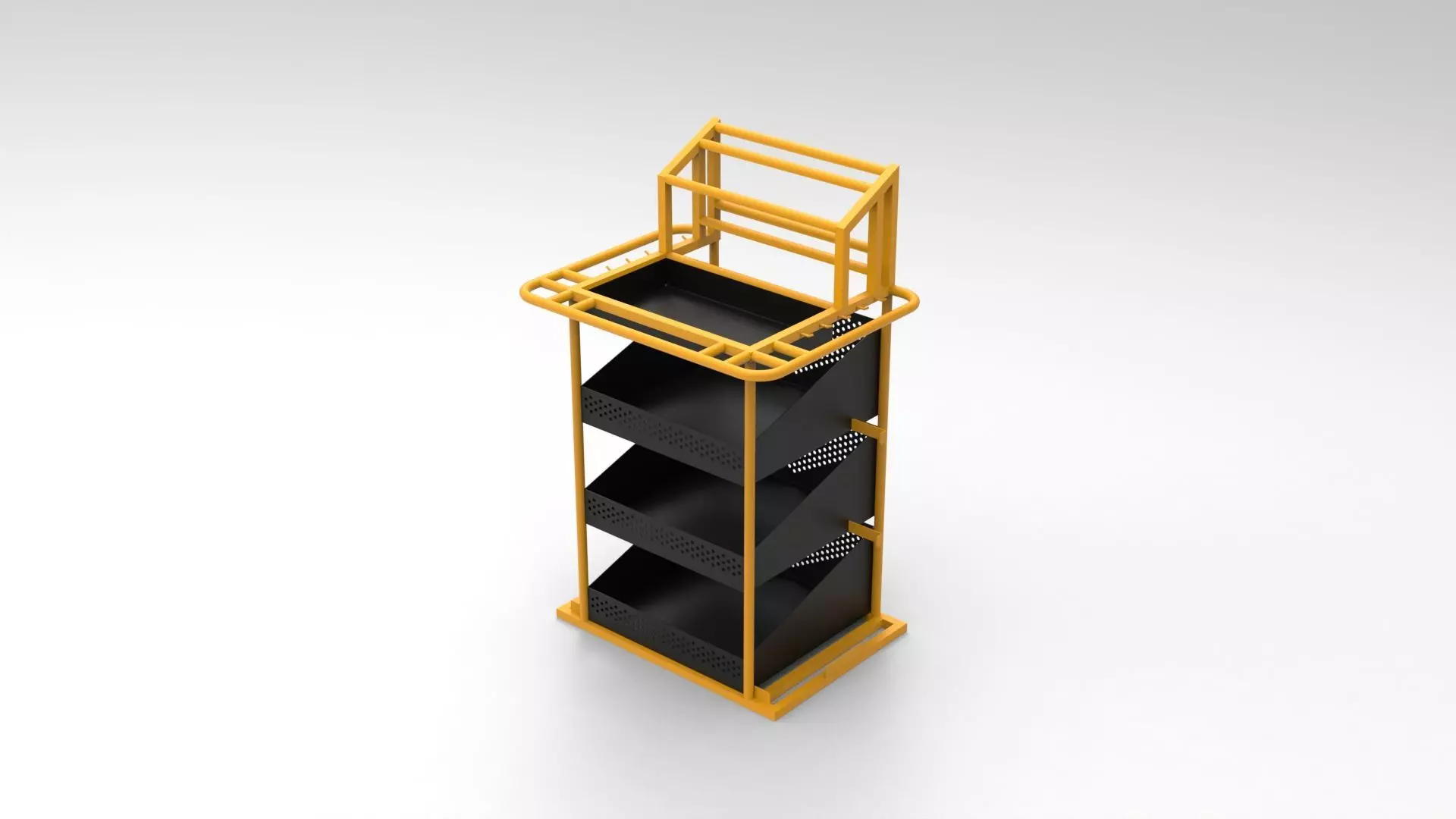 Industrial Tool Rack-Cabinet 3D model_0