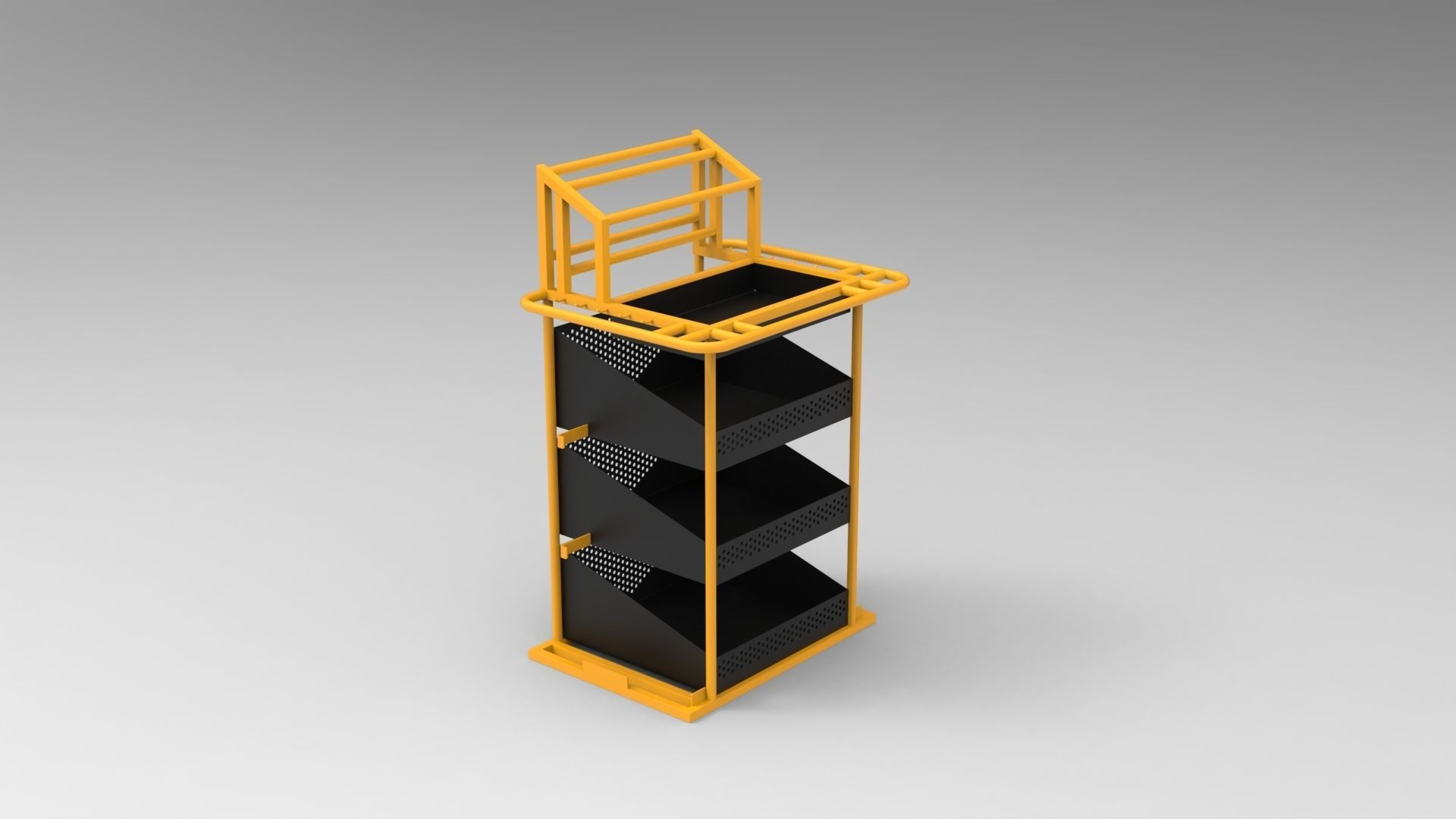 Industrial Tool Rack-Cabinet 3D model_2