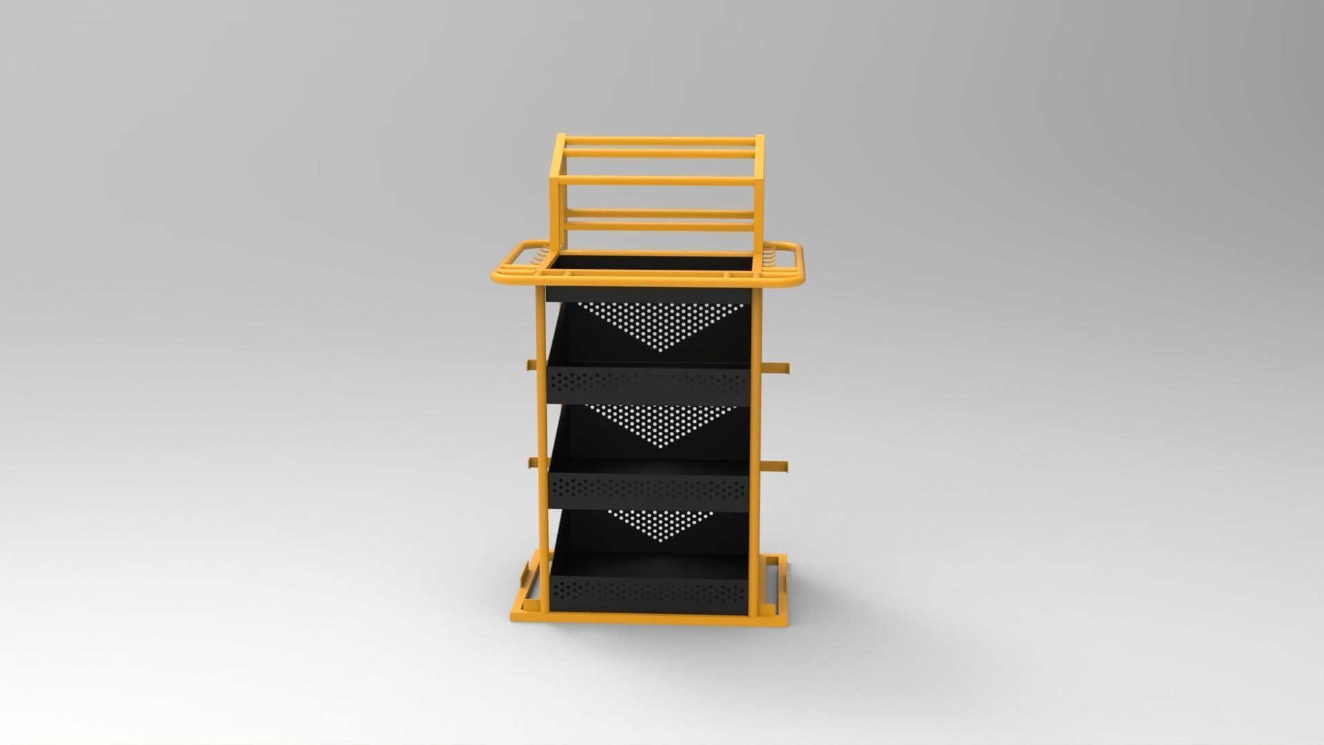 Industrial Tool Rack-Cabinet 3D model_1