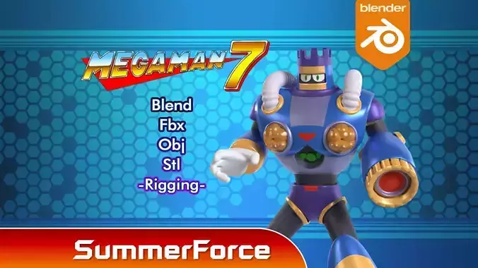 Burstman - Megaman 3D model