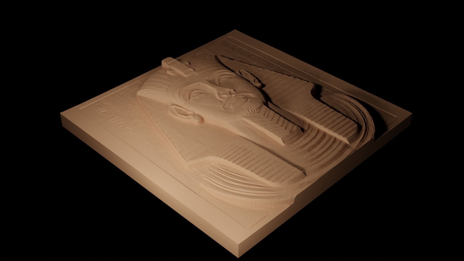 Imhotep CNC 3d Print High Relief Sand Casting 3D print model_2