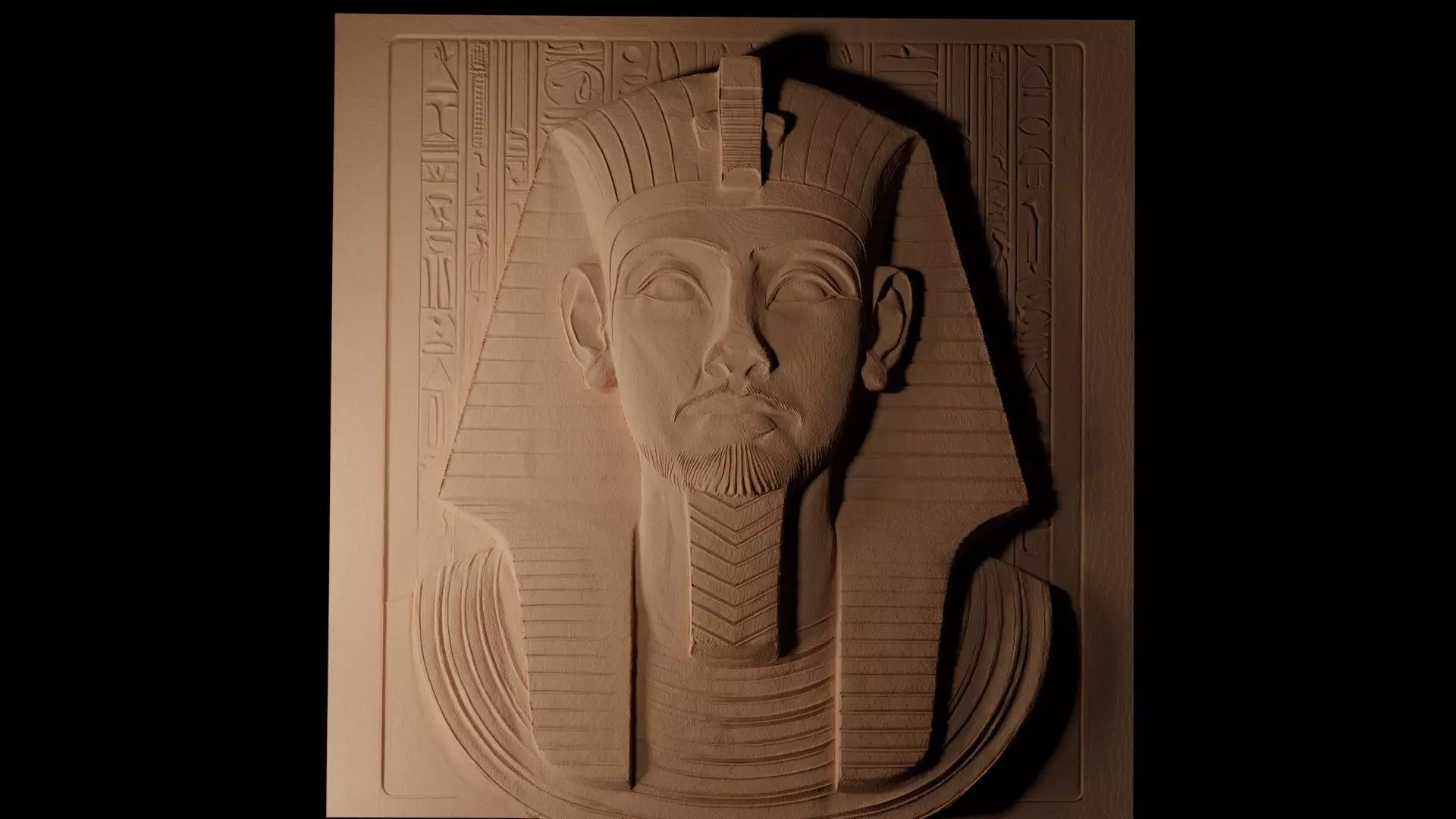 Imhotep CNC 3d Print High Relief Sand Casting 3D print model_0