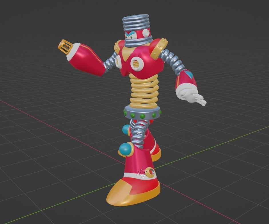 Springman - Megaman 3D model_5