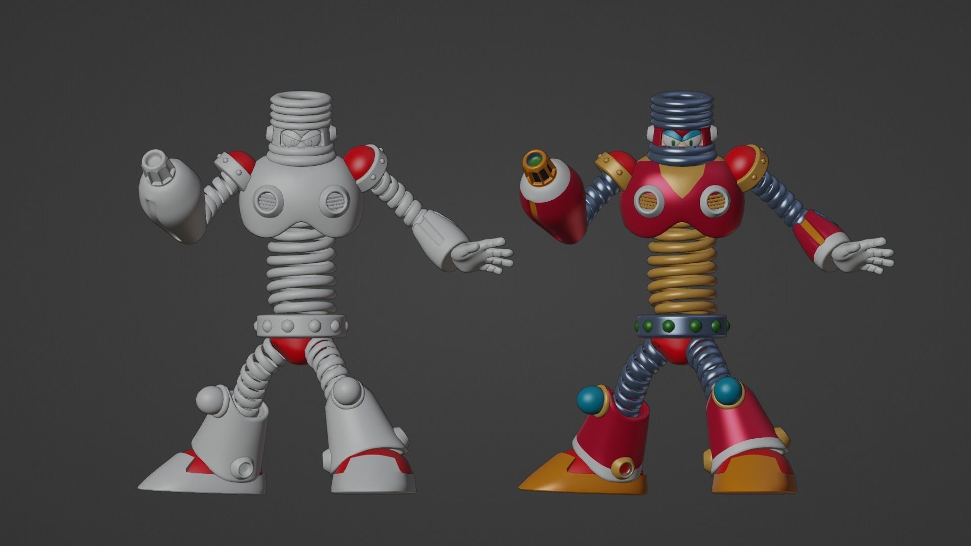 Springman - Megaman 3D model_18