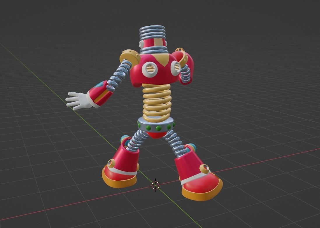 Springman - Megaman 3D model_6