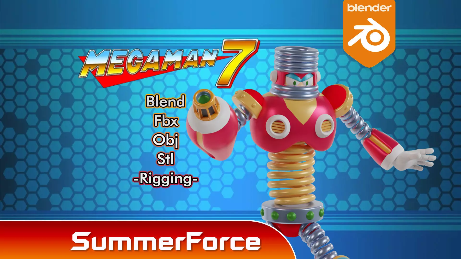 Springman - Megaman 3D model_0