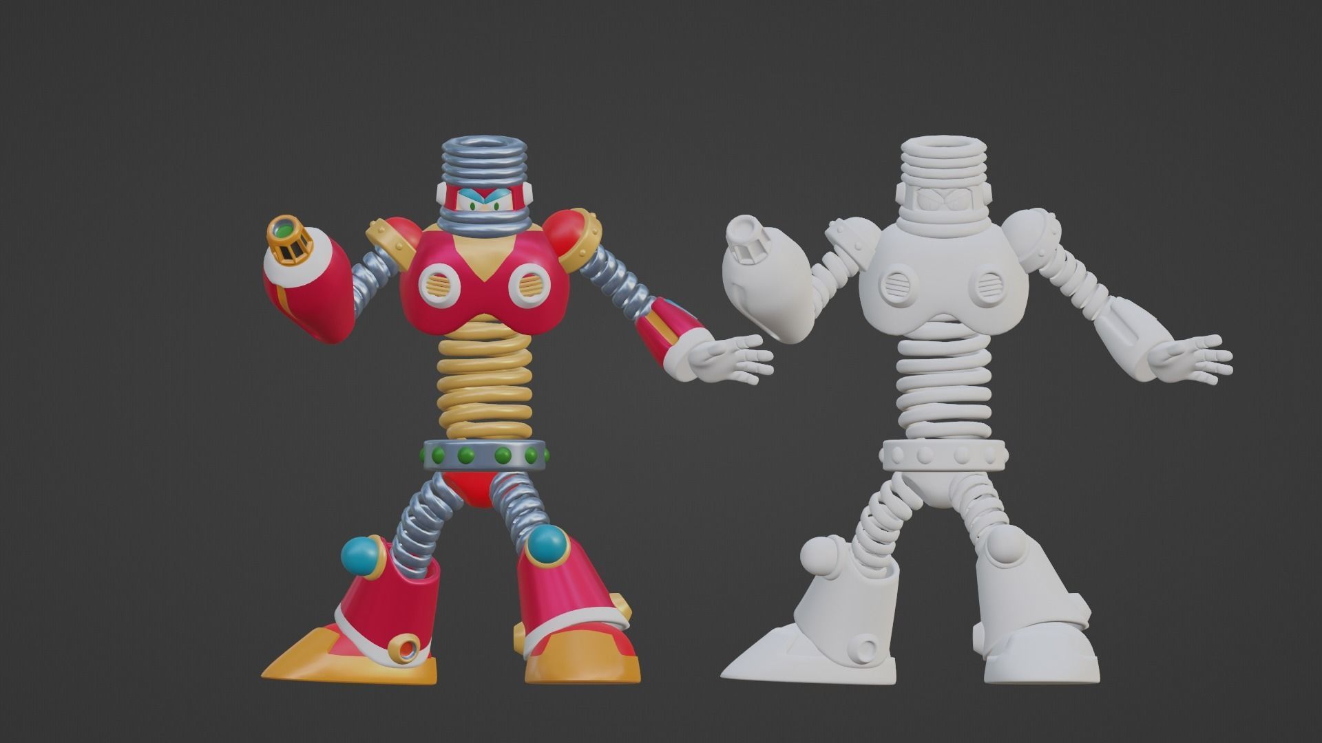 Springman - Megaman 3D model_16