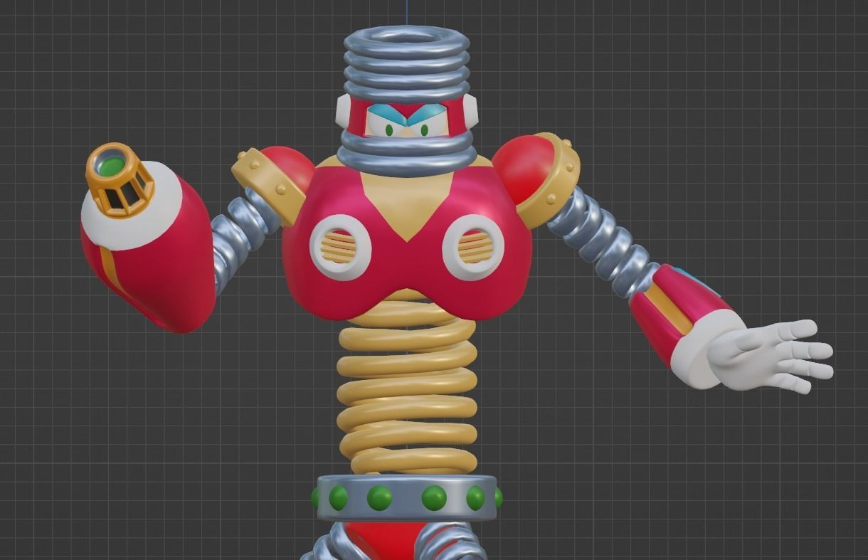 Springman - Megaman 3D model_8
