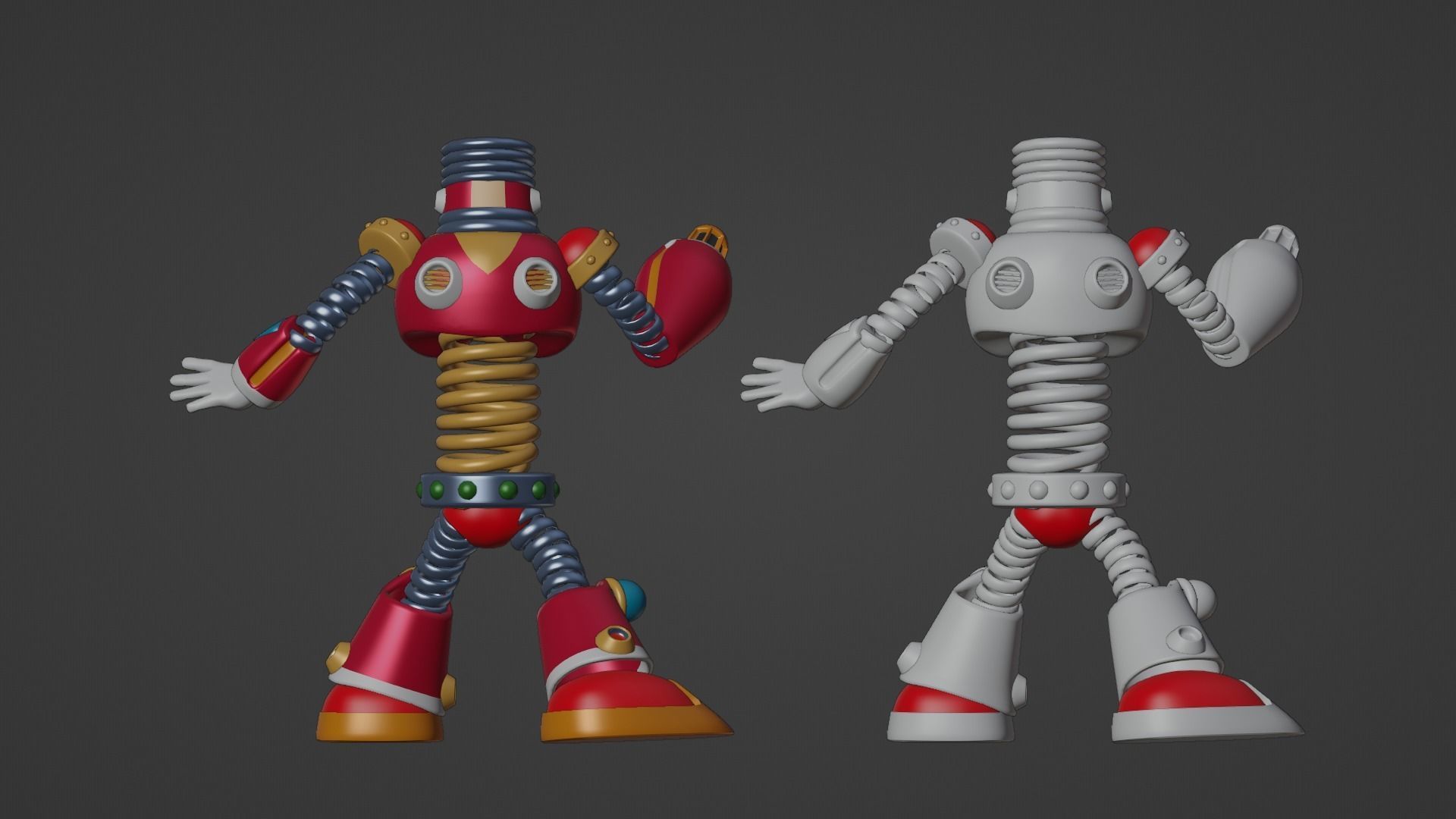 Springman - Megaman 3D model_19