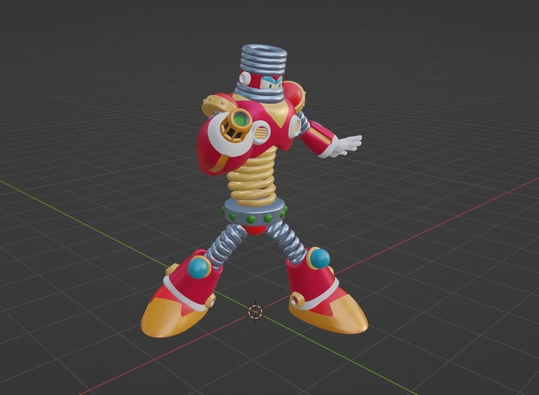 Springman - Megaman 3D model_7