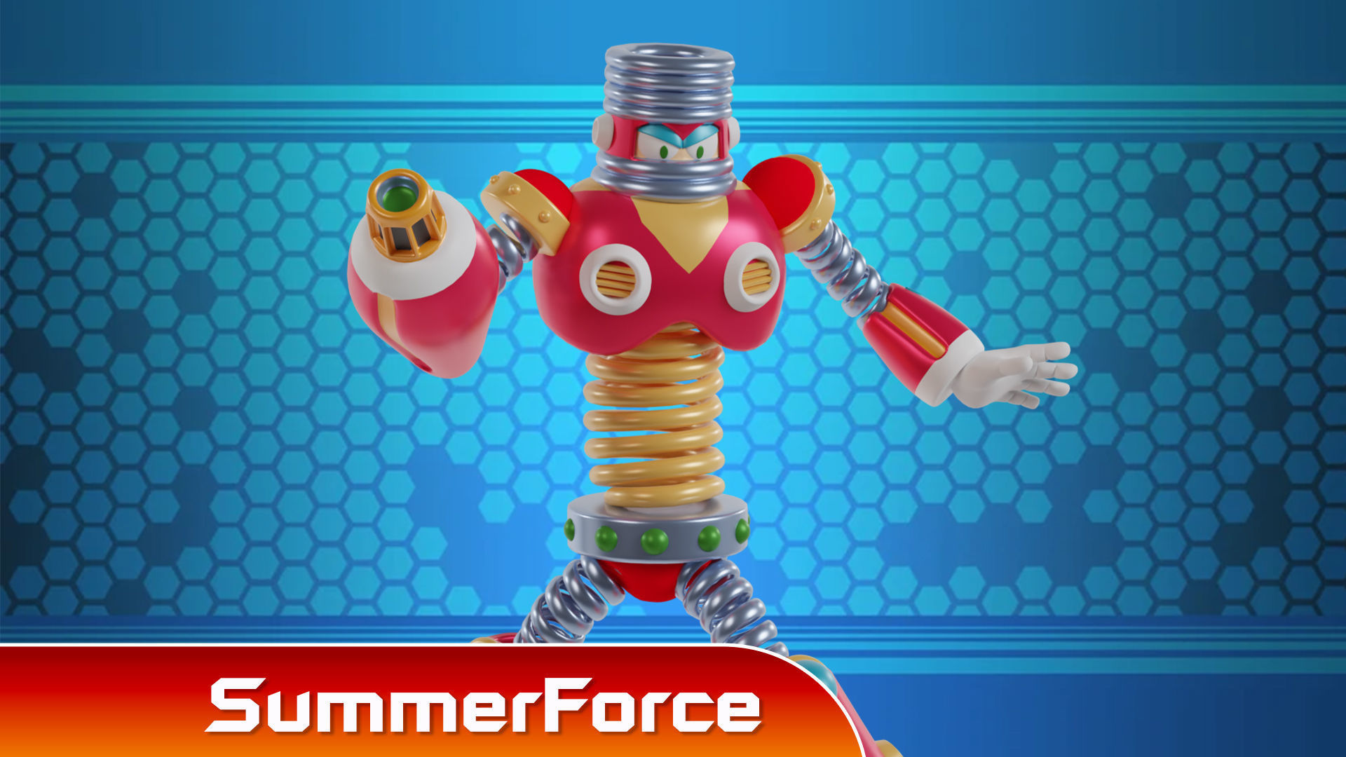 Springman - Megaman 3D model_1