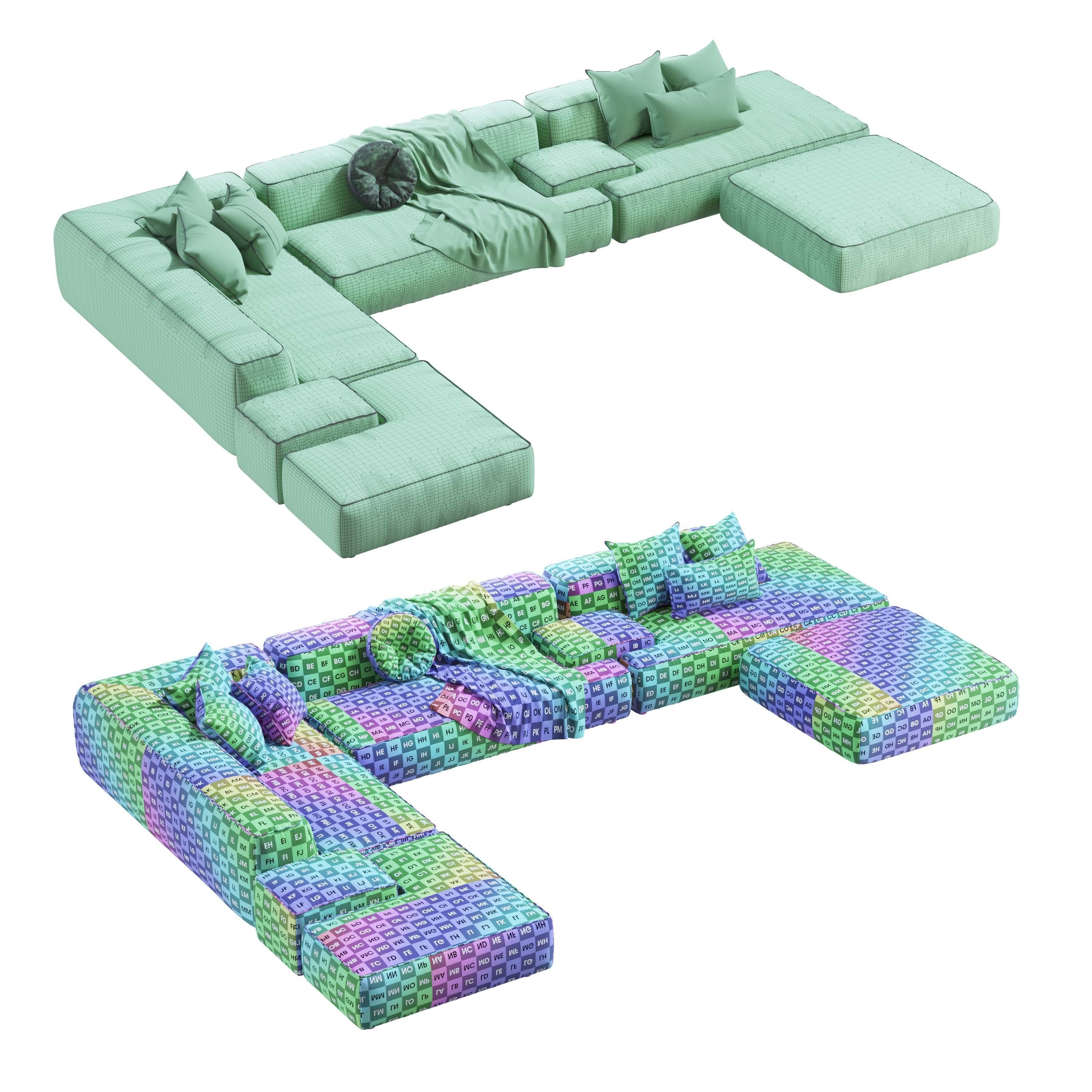Lemamobili Modular Lema cloud Sofa 3D model_5