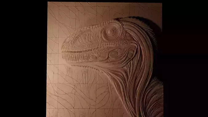 Iguanodon CNC 3d Print High Relief Sand Casting