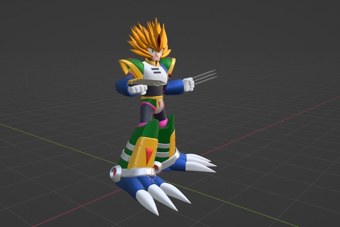 Slashman - Megaman 3D model_7