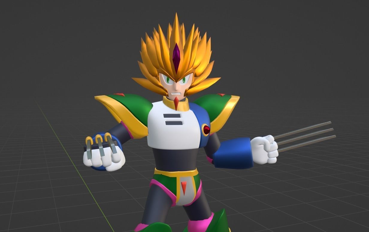 Slashman - Megaman 3D model_8