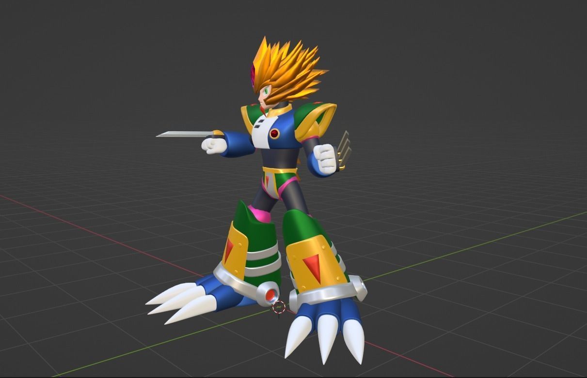 Slashman - Megaman 3D model_5