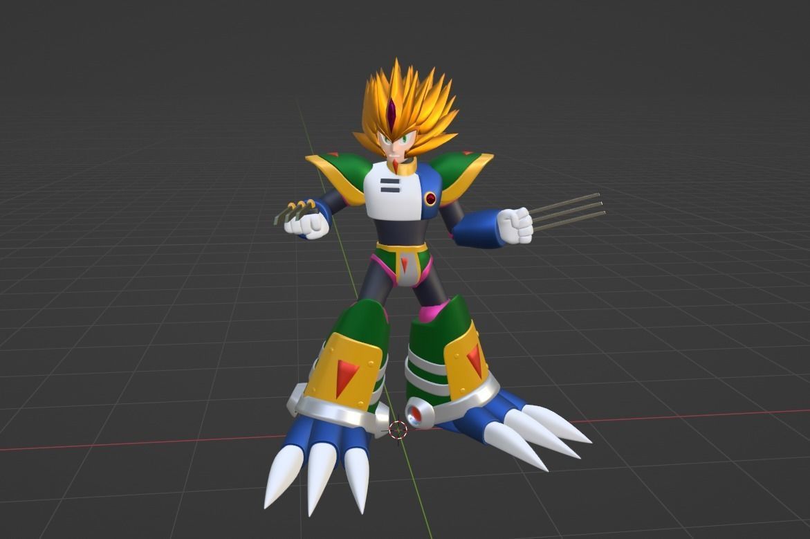 Slashman - Megaman 3D model_4