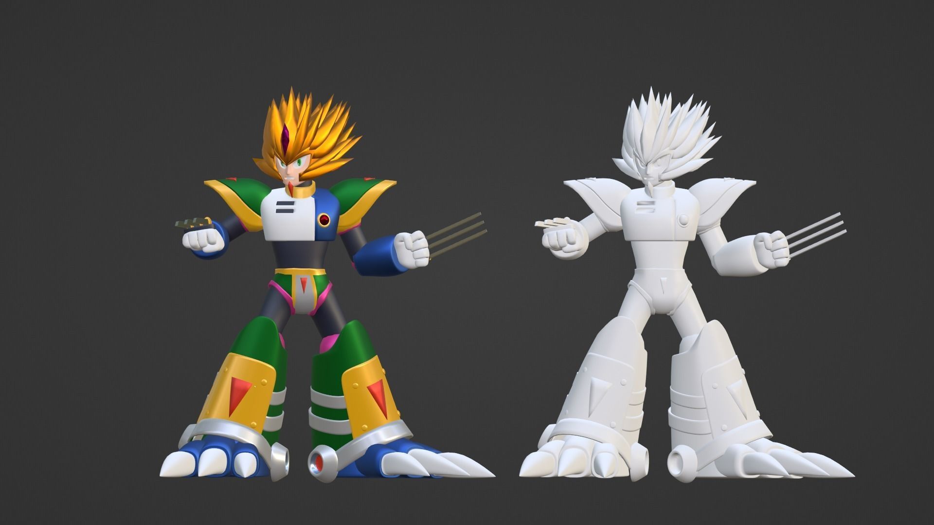Slashman - Megaman 3D model_16