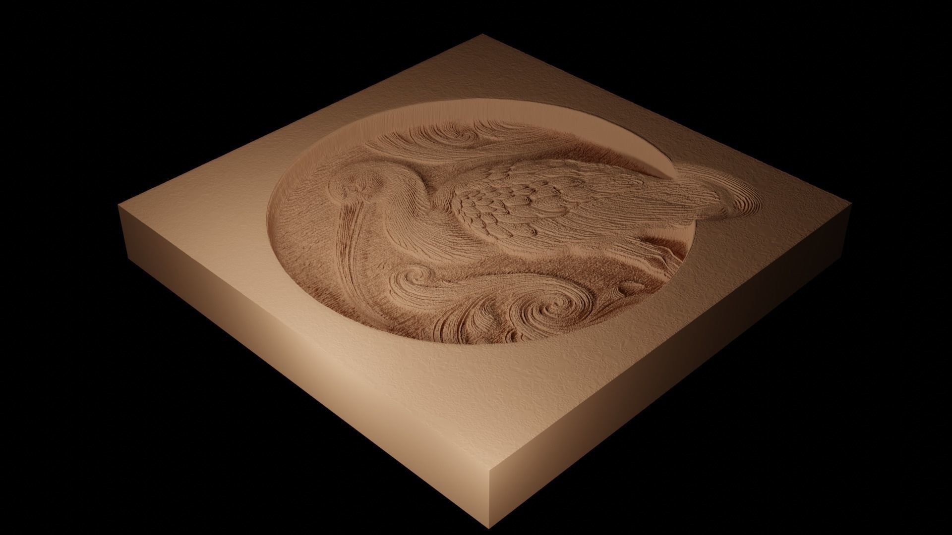 Ibis CNC 3d Print High Relief Sand Casting 3D print model_2