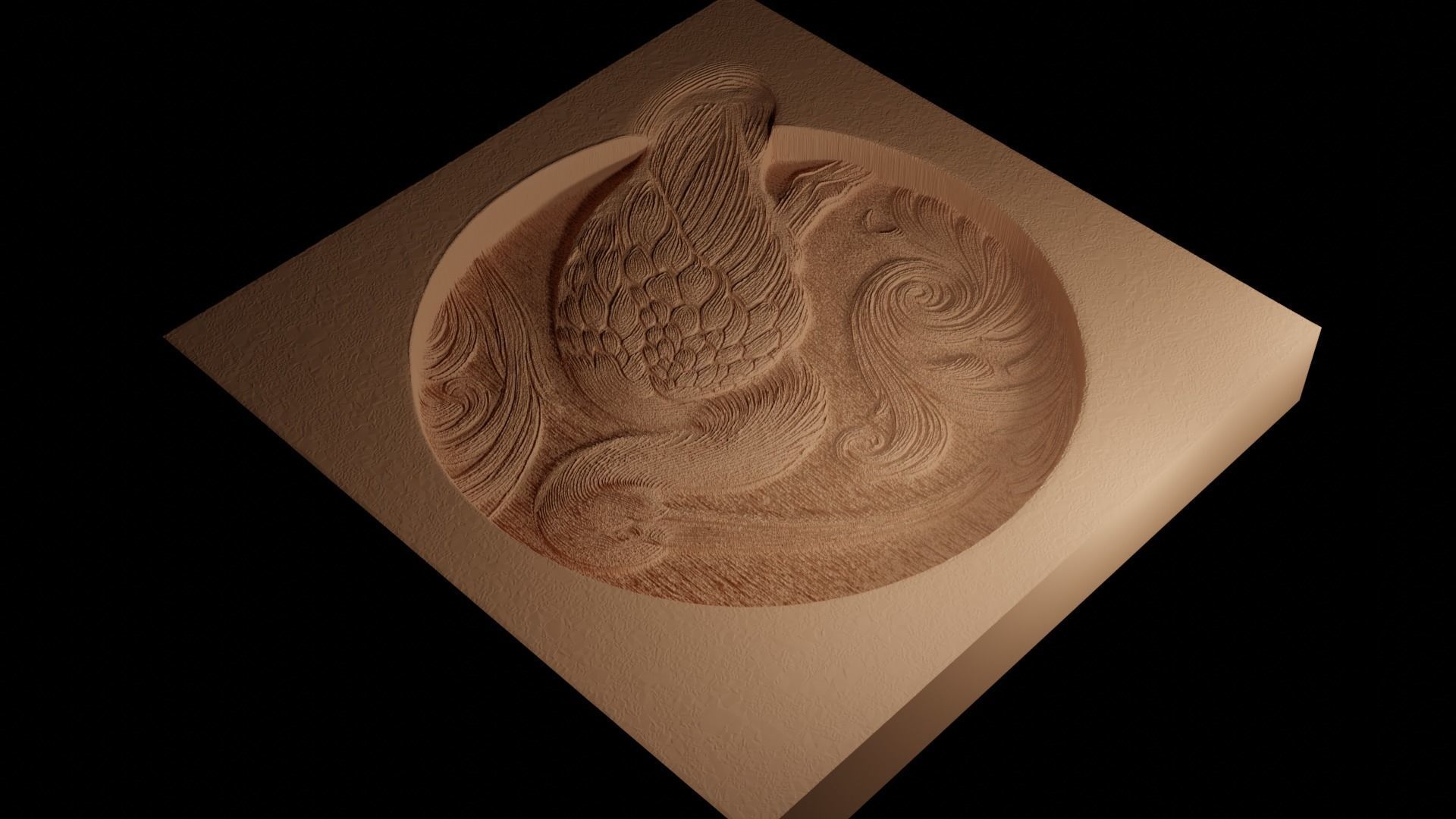 Ibis CNC 3d Print High Relief Sand Casting 3D print model_4